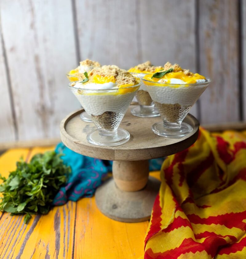 Coconut Mango Marshmallow Fluff Parfait