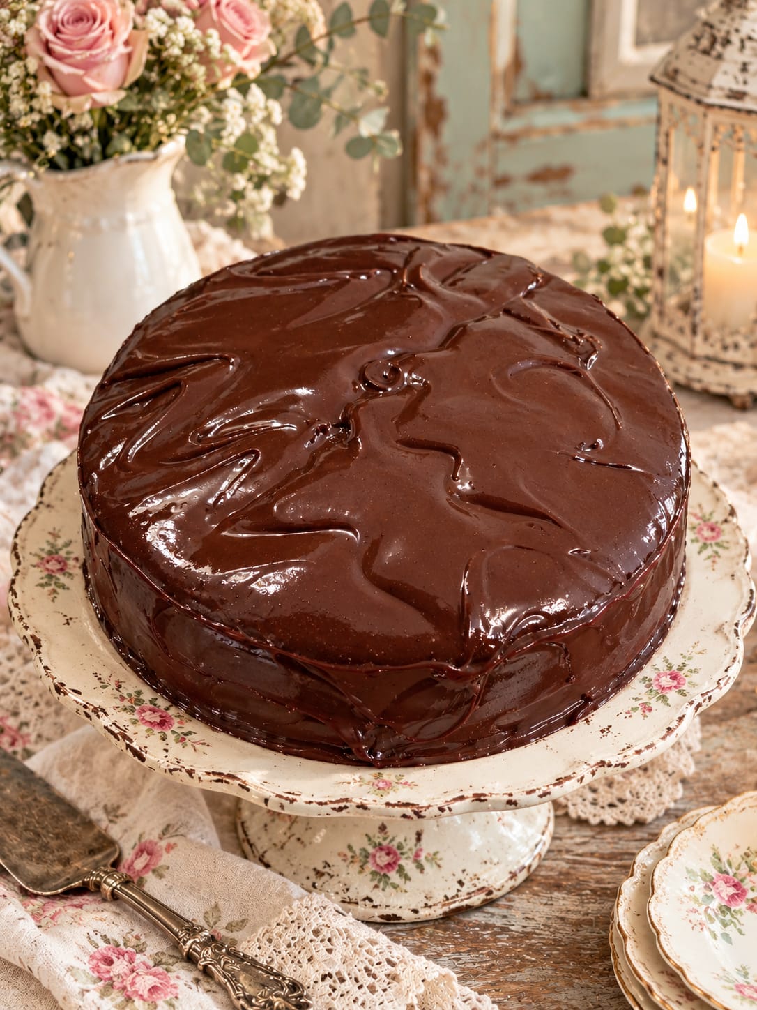 Dark Chocolate Fudge Cake