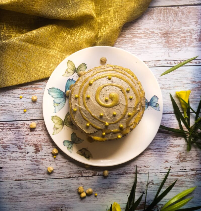 Eggless Coffee and Hazelnut Cake