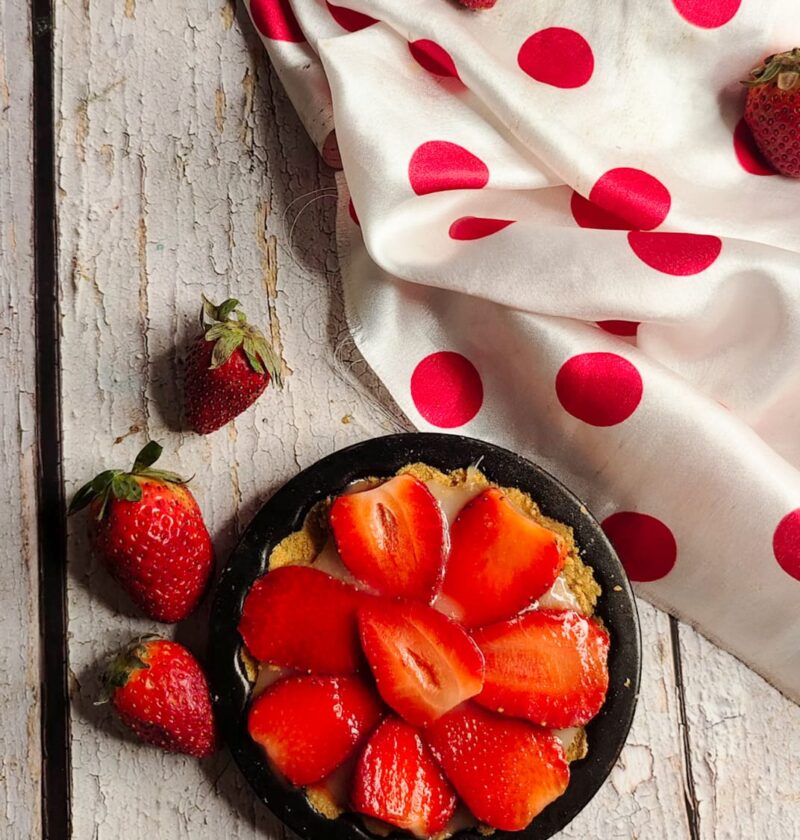 Eggless Lemon Curd Strawberry Tart