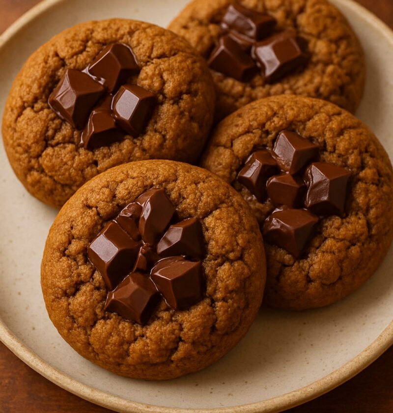Eggless Ragi-Wheat Chocolate Chunk Cookies