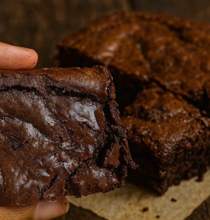 Homemade Fudgy Brownies Recipe with Crackly Tops