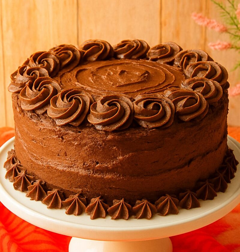 The Best Chocolae Cake with Chocolate Fudge Frosting